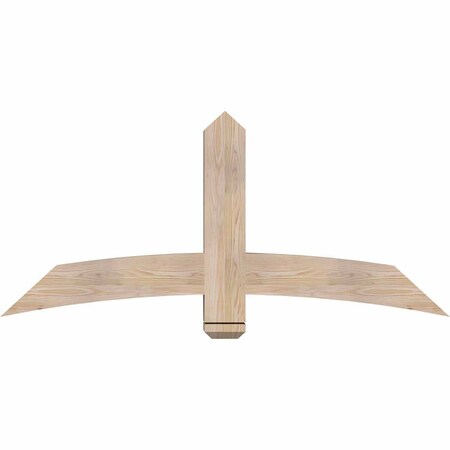Ekena Millwork Bellingham Smooth Timber Gable Bracket, Douglas Fir, 60"W x 27"H x 5 1/2"D x 5 1/2"F, 11/12 Pitch GBW060X27X0606BEL00SDF